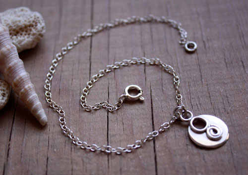 Lina, spiral anklet and bracelet in sterling silver