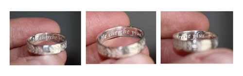 Wedding rings, custom made rings in sterling silver