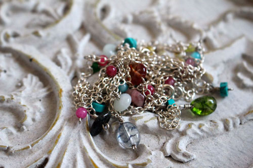 Berlingot, sterling silver necklace, anklet, bracelet