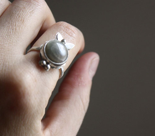 Calliope, ocean jasper sterling silver ring