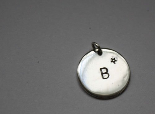 Initial pendant, letter pendant in sterling silver