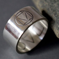 Prism, square triangle circle ring in sterling silver
