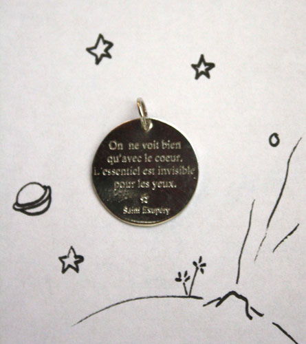 The fox's wisdom, little prince necklace in sterling silver