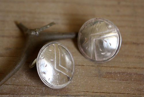 Spartan shield, Greek Sparta hoplites cufflinks in sterling silver