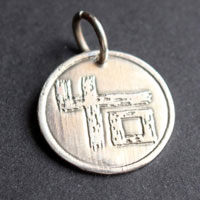 Indochine 40, rock band anniversary pendant in sterling silver