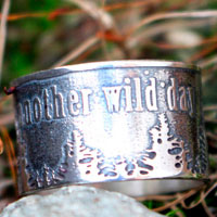 It’s another wild day, forest and quote ring in sterling silver