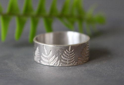 Raden, fern ring in sterling silver