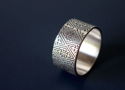 Richard the Lionheart, crosses of medieval coat ring in sterling silver