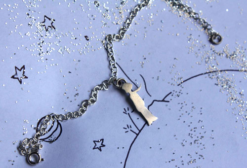 The little prince’s silhouette, Saint-Exupéry bracelet in sterling silver