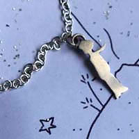 The little prince’s silhouette, Saint-Exupéry bracelet in sterling silver