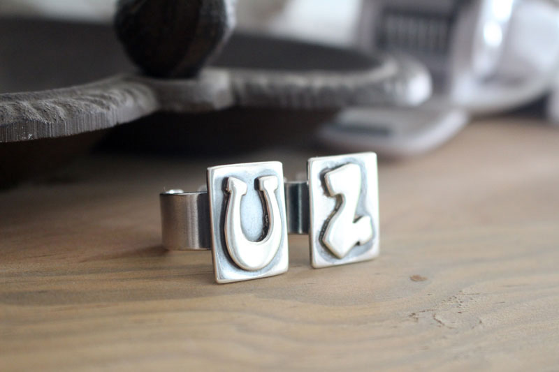 U2, rock band logo rings in sterling silver