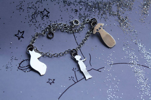 Your memories, the little prince memories bracelet in sterling silver