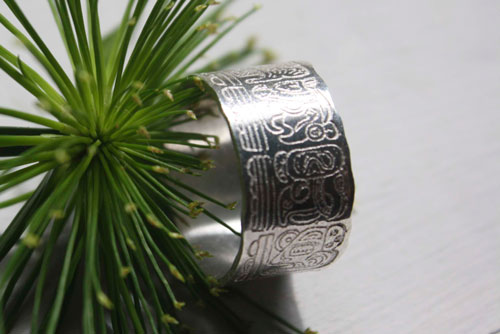 Maya Calendar, mayan calendar long count ring in sterling silver