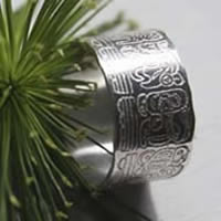 Maya Calendar, Mayan calendar long count ring in sterling silver