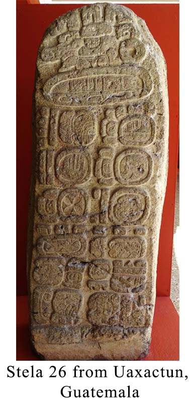 Stela from Uaxactum Guatemala