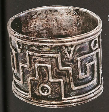 Silver ring from tomb 7 of Monte Alban, Oaxaca