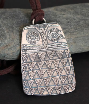 Neolithic owl necklace