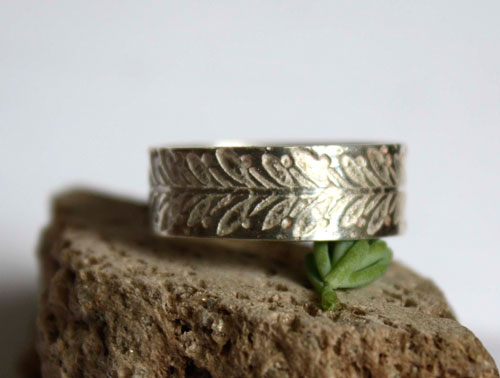 Honeysuckle Ring, Nature Jewelry In Sterling Silver