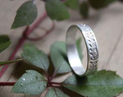 Lierre, vegetal ring in sterling silver