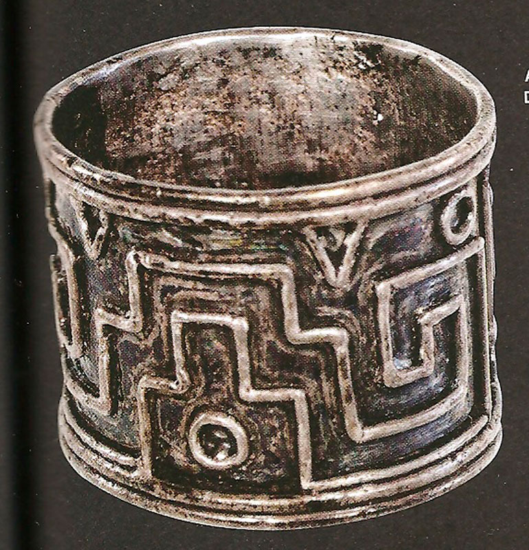silver ring from tomb 7 of Monte Alban, Oaxaca, Mexico