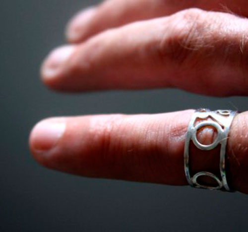 Brocéliande, celtic ring with scrolls and spirals in sterling silver