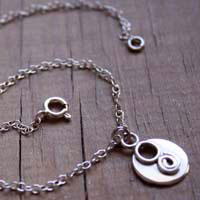 Lina, spiral anklet and bracelet in sterling silver