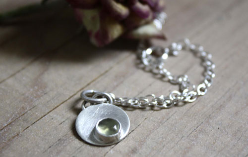 Nima, birthstone round bracelet in sterling silver