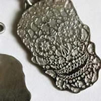 Sugar skull, Mexican skull earrings in sterling silver