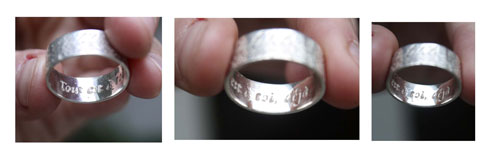 Wedding rings, custom made rings in sterling silver