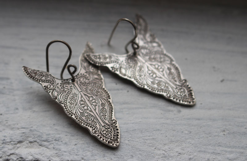 Abundances, animal totem buffalo earrings in sterling silver