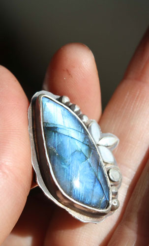 Another moonlight serenade, labradorite sterling silver ring