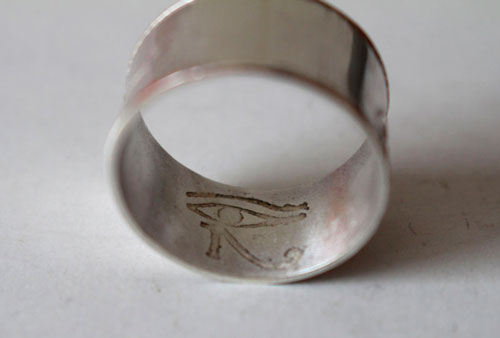 Conviction, personal symbols ring in sterling silver 