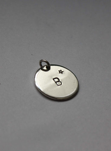 Initial pendant, letter pendant in sterling silver