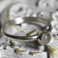 Laguna, sterling silver aquamarine ring
