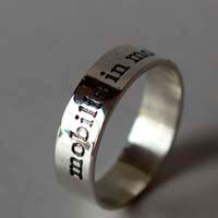 Mobilis in mobile, twenty thousand leagues under the sea ring in sterling silver