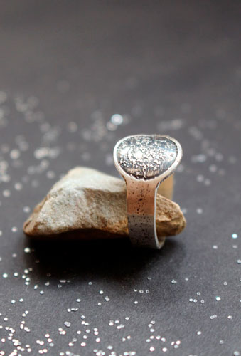 Moon phase, custom moon phase ring in sterling silver 