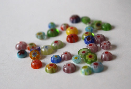 millefiori glass cabochon