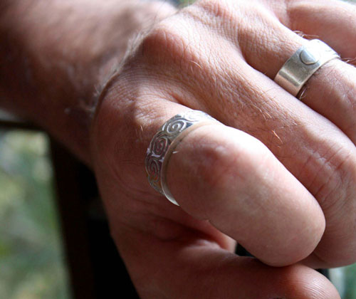 Njord, norse mythology ring in sterling silver