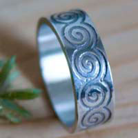 Njord, norse mythology ring in sterling silver
