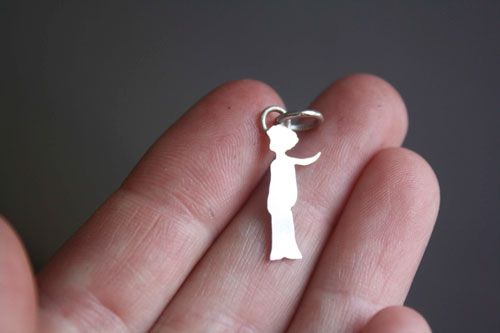 The little prince, Saint-Exupéry pendant in sterling silver