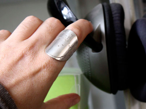 The little prince’s planet, Saint-Exupéry ring in etched sterling silver