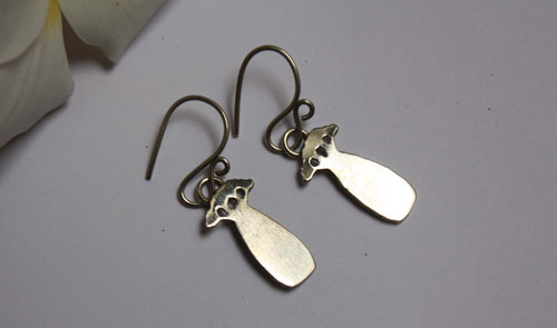 Tiny baobabs, the little prince tree earrings in sterling silver