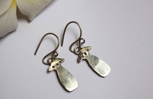 Tiny baobabs, the little prince tree earrings in sterling silver