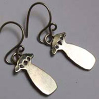 Tiny baobabs, the little prince tree earrings in sterling silver