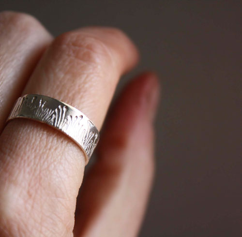 Wild grass blades, Wonderful Wizard of Oz ring in silver