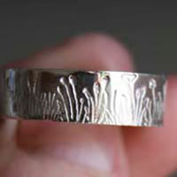 Wild grass blades, Wonderful Wizard of Oz ring in sterling silver