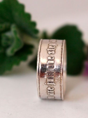 You are just one step away, encouragement and spirituality ring in sterling silver