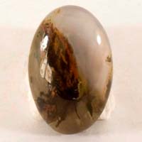 priday plume agate A cabochon