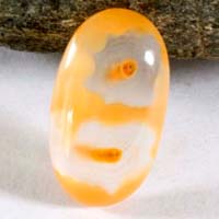 yellow chalcedony cabochon