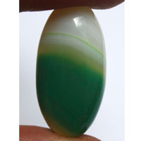 green agate C cabochon